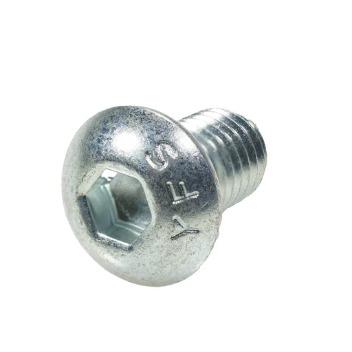 Zinc plated button head cap screw 1/2-13 x .88 in full thread hardware