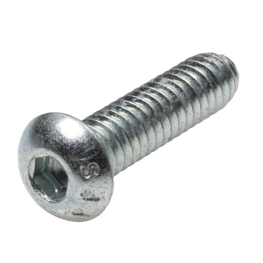 Zinc plated button head cap screw 1/4-20 x 1 in full thread industrial hardware