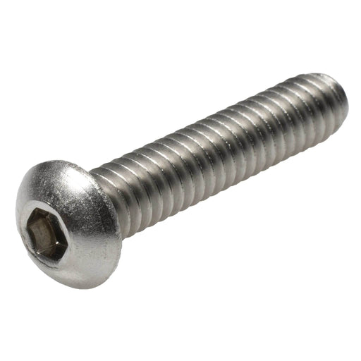 Stainless steel button head cap screw 1/4-20 x 1.25 in full thread machine fastener