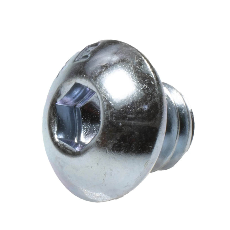 Zinc plated button head cap screw 1/4-20 x .25 full thread industrial hardware