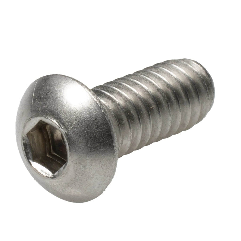 Stainless steel button head cap screw 1/4-20 x .63 full thread hardware