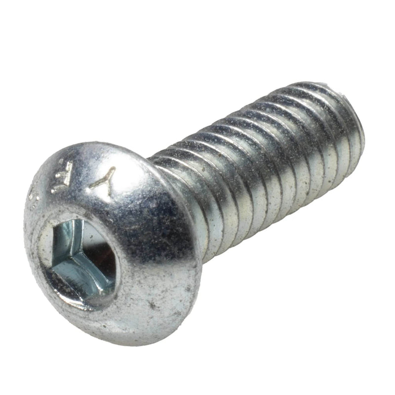Zinc plated button head cap screw 1/4-20 x .75 full thread machine fastener