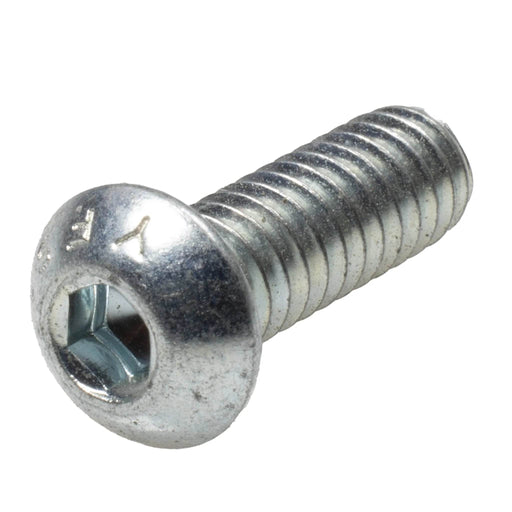 Zinc plated button head cap screw 1/4-20 x .75 full thread machine fastener