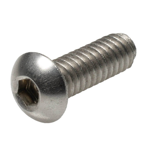 Stainless steel button head cap screw 1/4-20 x .75 in full thread corrosion resistant bolt