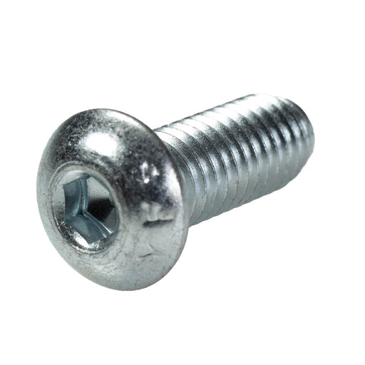 Zinc plated button head cap screw 3/8-16 x 1 in full thread structural hardware