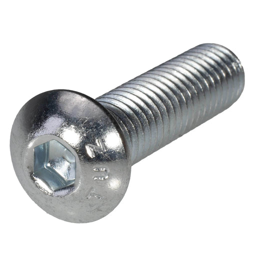 Zinc plated button head cap screw 3/8-16 x 1.50 in full thread machine hardware