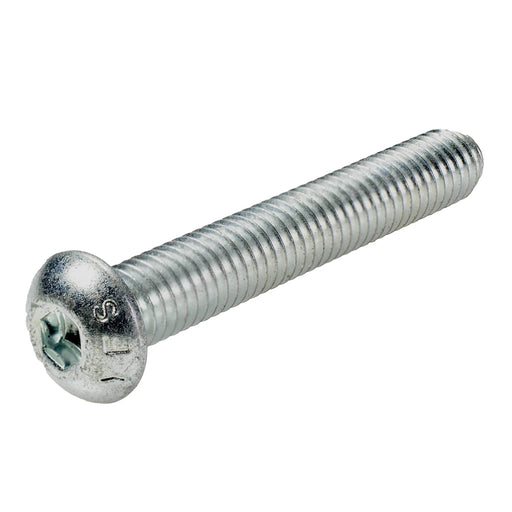 Zinc plated button head cap screw 3/8-16 x 2.50 in full thread machine hardware