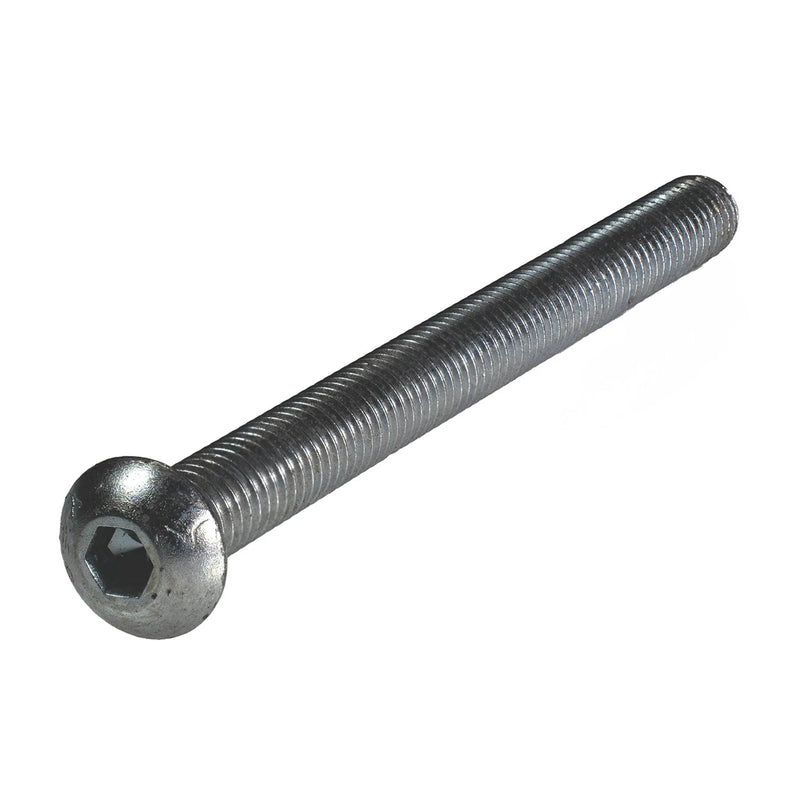 Zinc plated button head cap screw 3/8-16 x 4.50 in full thread industrial fastener