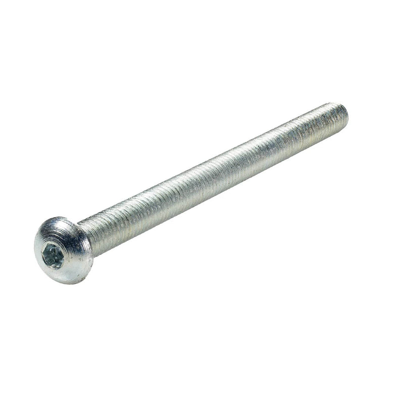 Zinc plated button head cap screw 3/8-16 x 5.25 in full thread hardware bolt