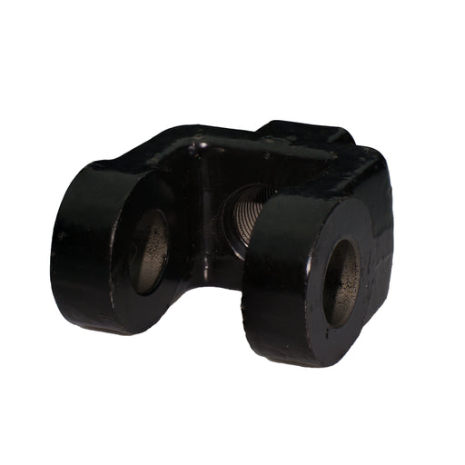 Black clevis yoke 3/4-16 female x 3/4 in dia industrial hardware