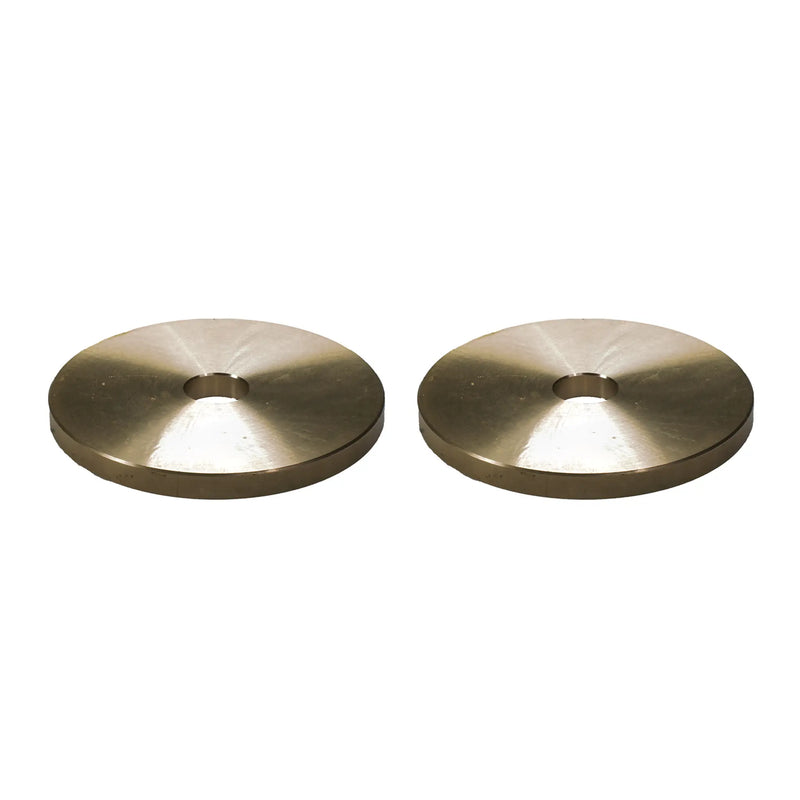Set of brass cam washers for Costasur roller coaster brakes. 