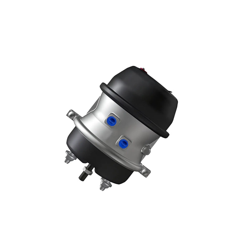 Main Cylinder with Yoke TR-2424L for Costasur Roller Coaster Brakes. Standard stroke spring brake chamber with 2.5 inch stroke and reinforced housing for heavy-duty brake systems