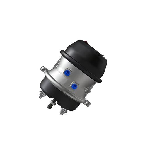 Main Cylinder with Yoke TR-2424L for Costasur Roller Coaster Brakes. Standard stroke spring brake chamber with 2.5 inch stroke and reinforced housing for heavy-duty brake systems