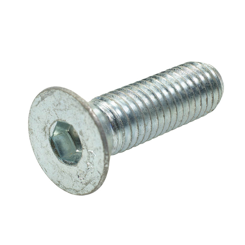 Zinc-plated A835 flat head cap screw, 1/2"-13 x 1.75", fully threaded for high-strength flush fastening.