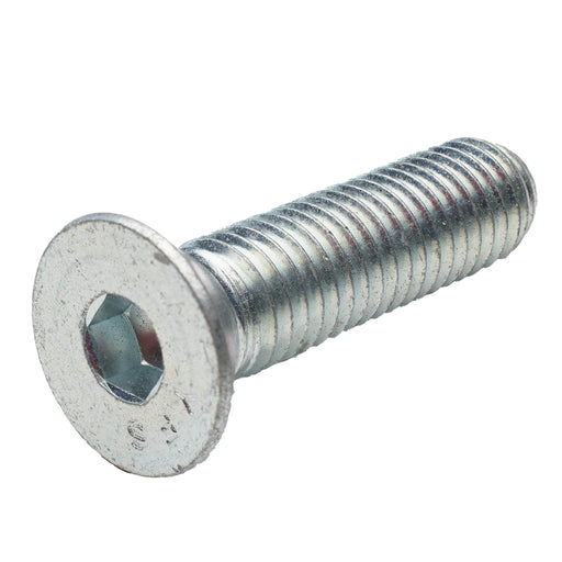 Zinc-plated A835 flat head cap screw, 1/2"-13 x 2.00", fully threaded for high-strength flush fastening.