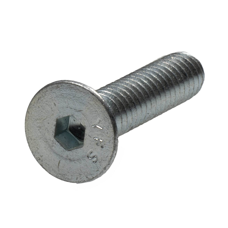 Zinc plated F835 flat head cap screw 1/4-20 x 1.25 in full thread structural hardware