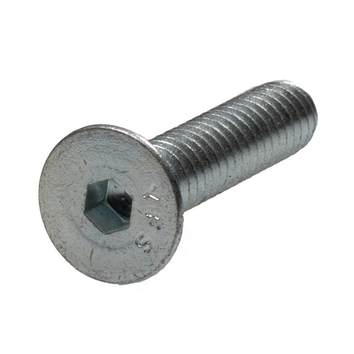 Zinc plated F835 flat head cap screw 1/4-20 x 1.25 in full thread structural hardware
