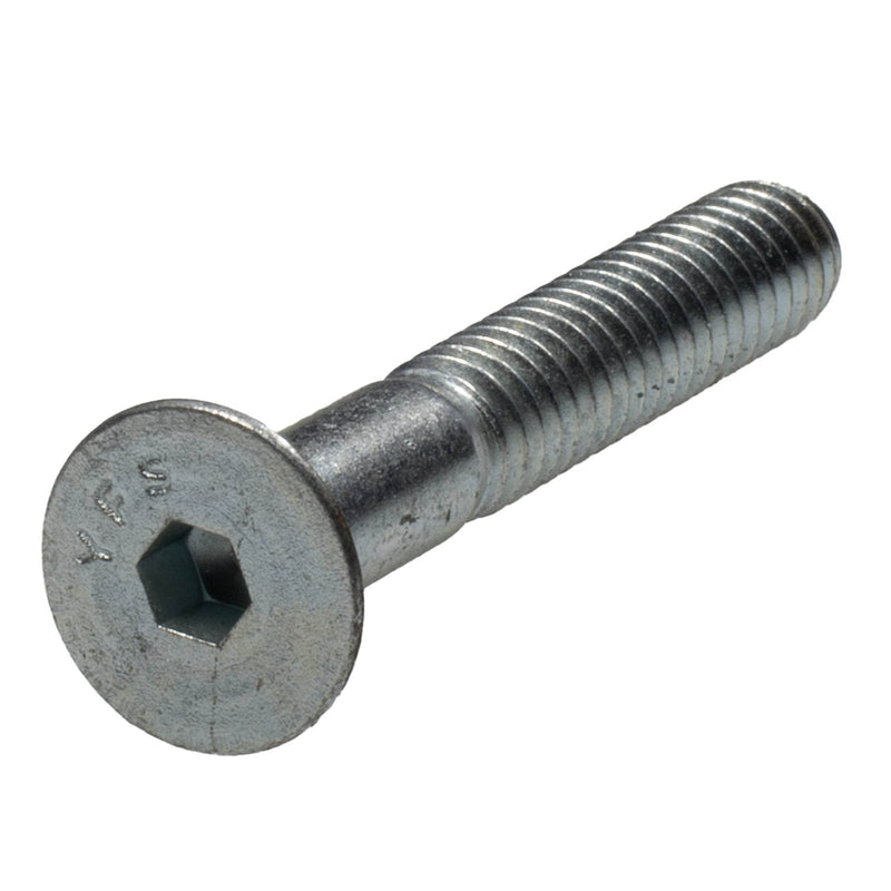 Zinc plated F835 flat head cap screw 1/4-20 x 1.75 in full thread machine hardware