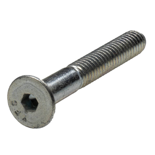 Zinc plated F835 flat head cap screw 1/4-20 x 2 in full thread structural fastener