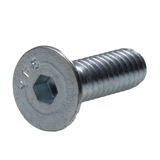 Zinc plated flat head cap screw 1/4-20 x .88 full thread machine fastener
