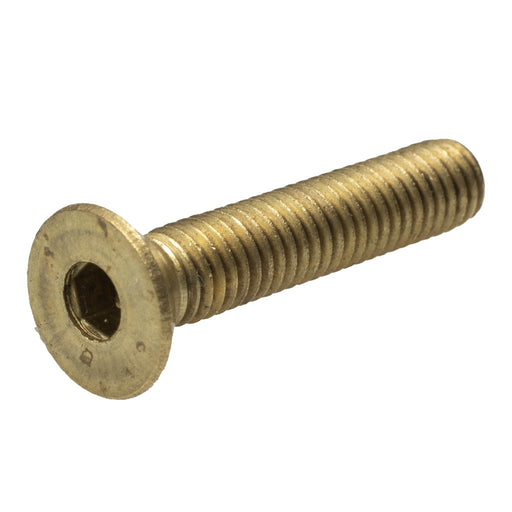 Brass flat head cap screw 10-32 x 1 in full thread industrial fastener