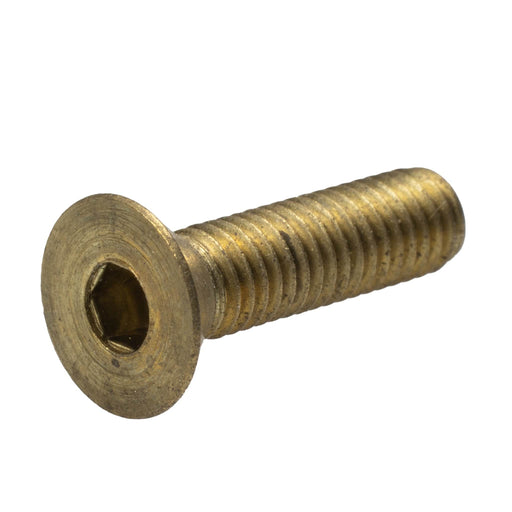 Brass flat head cap screw 10-32 x .75 full thread machine hardware