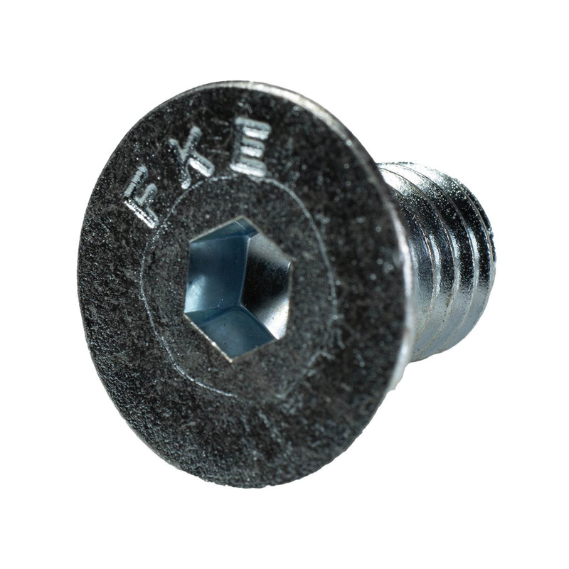 Zinc plated flat head cap screw 3/8-16 x .63 in full thread machine fastener