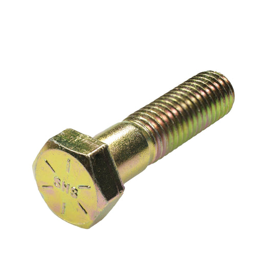Grade 8 yellow zinc heavy hex cap screw 1/2-13 x 2 in partial thread industrial fastener