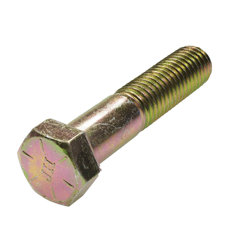 Grade 8 yellow zinc heavy hex cap screw 1/2-13 x 2.75 in partial thread hardware