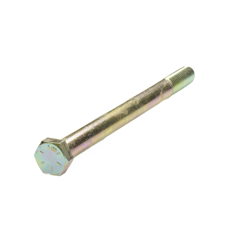 Grade 8 yellow zinc hex head cap screw, 1/2"-13 x 7.50", partially threaded for heavy-duty fastening.