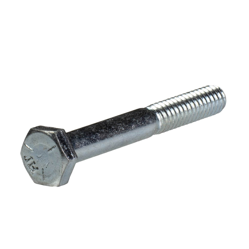 Zinc plated grade 5 heavy hex cap screw 1/4-20 x 2 in partial thread machine fastener