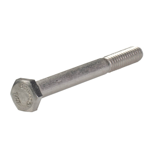 Grade 5 zinc-plated hex head cap screw, 1/4"-20 x 2.25", fully threaded for medium-strength industrial fastening.