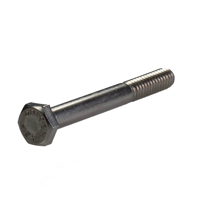 Stainless steel heavy hex cap screw 1/4-20 x 2.25 in full thread construction bolt