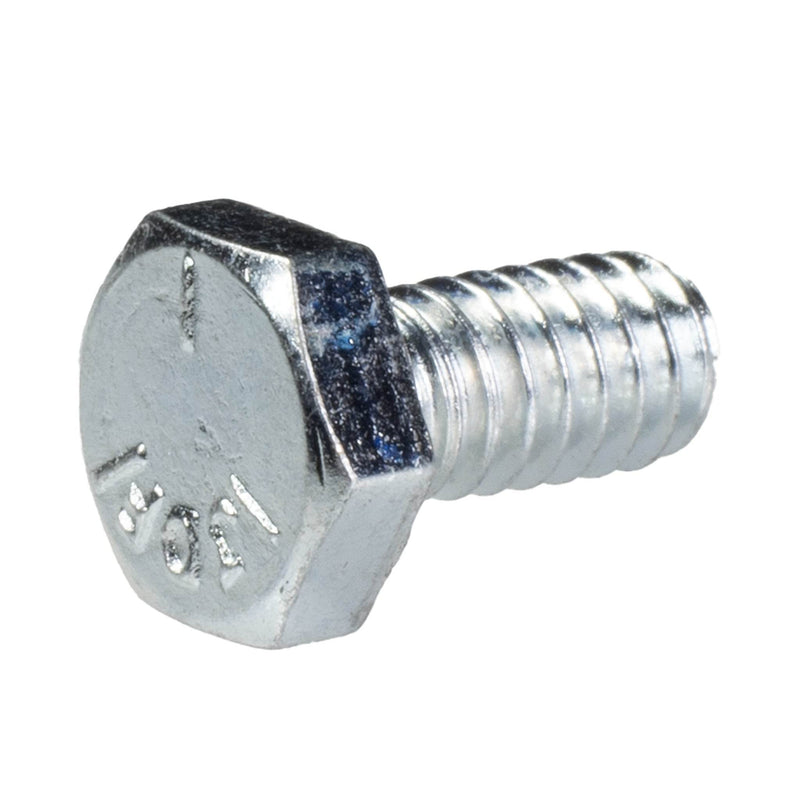 Grade 5 zinc plated heavy hex cap screw 1/4-20 x .50 in full thread hardware bolt