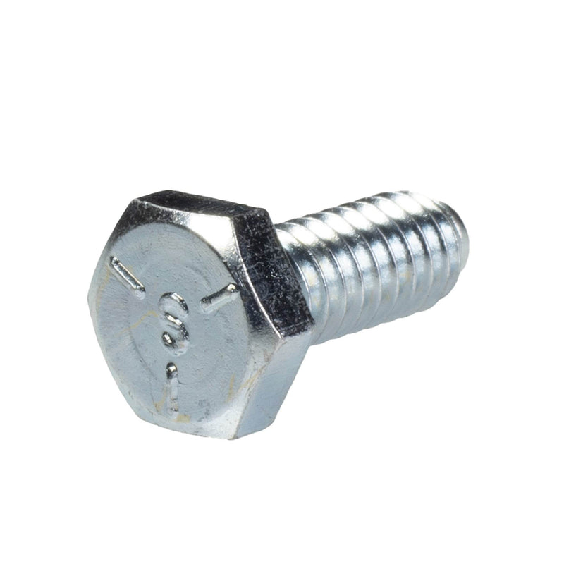 Grade 5 zinc plated heavy hex cap screw 1/4-20 x .63 in full thread industrial fastener