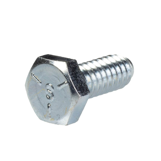 Grade 5 zinc plated heavy hex cap screw 1/4-20 x .63 in full thread industrial fastener