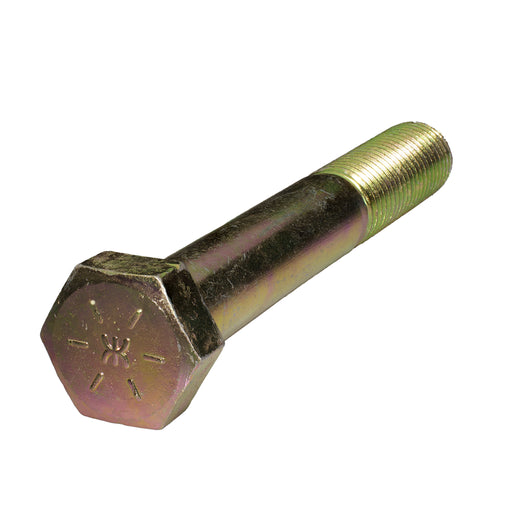Grade 8 yellow zinc heavy hex cap screw 1-8 x 7 in partial thread industrial fastener
