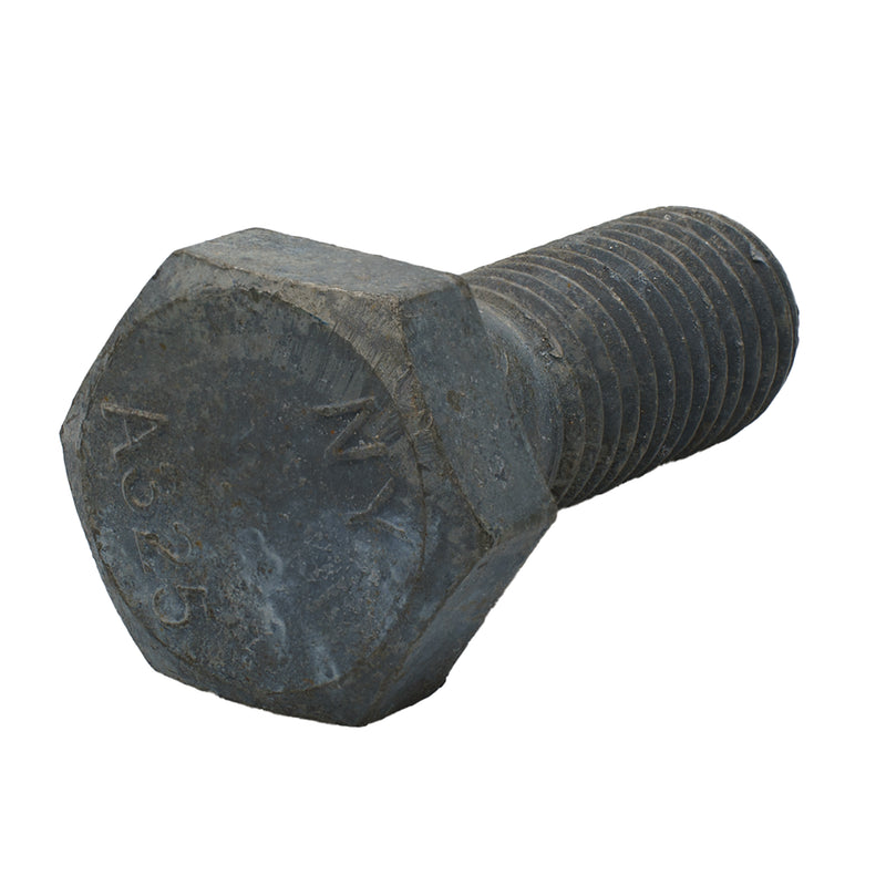 Heavy hex cap screw 3/4-10 x 2 in A325 full thread bolt, hot dip galvanized structural hardware
