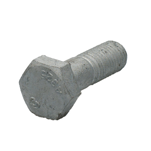 Hot dip galvanized heavy hex cap screw 3/4-10 x 2.5 in partial thread A325 fastener