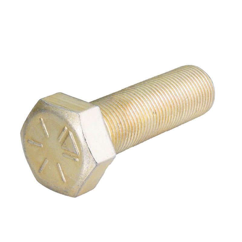 Grade 8 yellow zinc hex head cap screw, 3/4"-16 x 2.50", for heavy-duty industrial fastening.
