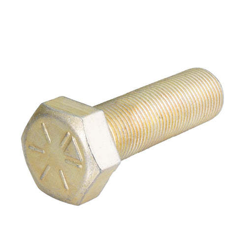 Grade 8 yellow zinc hex head cap screw, 3/4"-16 x 2.50", for heavy-duty industrial fastening.
