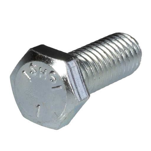 Grade 5 zinc plated heavy hex cap screw 3/8-16 x 1 in full thread industrial fastener