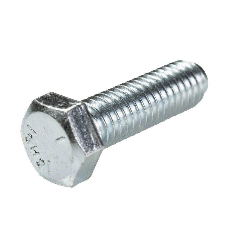 Grade 5 zinc heavy hex cap screw 3/8-16 x 1.25 in full thread roller coaster fastener