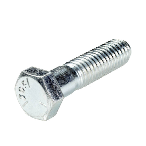 Grade 5 zinc heavy hex cap screw 3/8-16 x 1.50 in partial thread roller coaster bolt