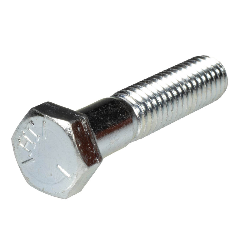 Grade 5 zinc plated heavy hex cap screw 3/8-16 x 1.75 in partial thread fastener