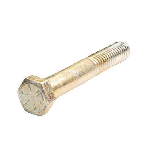 Grade 8 yellow zinc heavy hex cap screw 3/8-16 x 2.50 in partial thread structural bolt