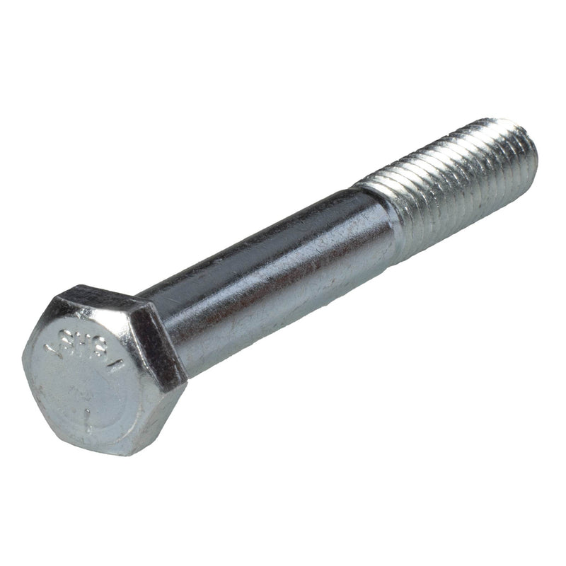 Grade 5 zinc plated heavy hex cap screw 3/8-16 x 2.75 in partial thread fastener
