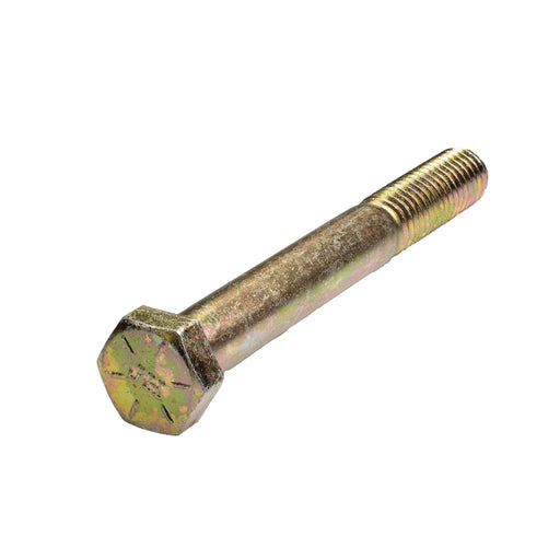 Grade 8 yellow zinc hex head cap screw, 3/8"-16 x 3.25", partially threaded for heavy-duty fastening.