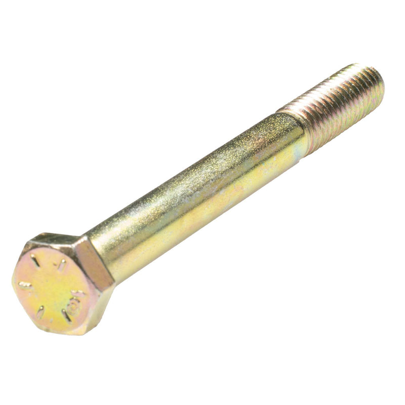 Grade 8 yellow zinc heavy hex cap screw 3/8-16 x 3.75 in partial thread hardware