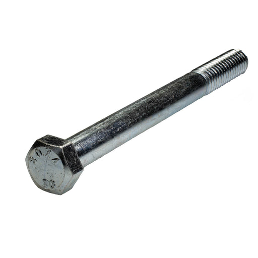 Grade 2 zinc-plated hex head cap screw, 3/8"-16 x 4.00", partially threaded for general-purpose fastening.